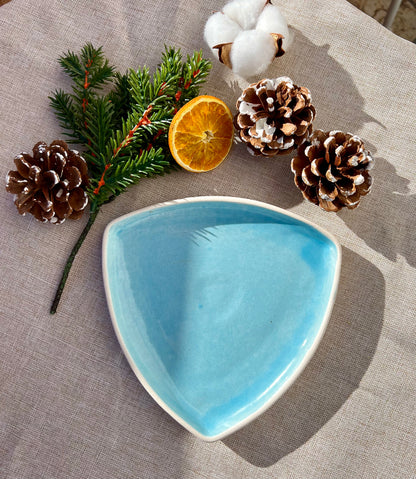 Talia blue ceramic plate 